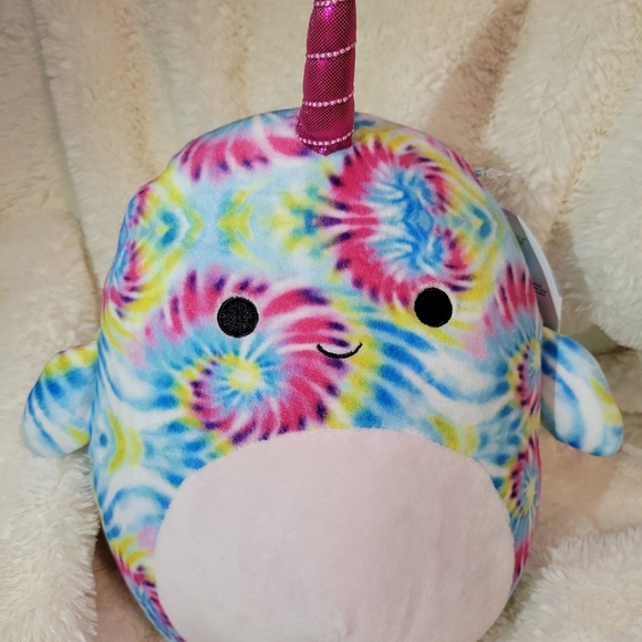 Squishmallow 8" Milaina The Narwhal Tie-Dye Unicorn - Picture 8 of 9